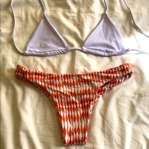 MIDORI Orange-red bikini bottoms 🧡✨❤️